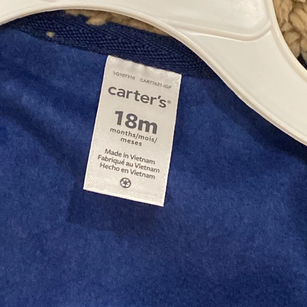 Carters Baby Boy Full Zip Fleece Layering Utility Vest 18 Months